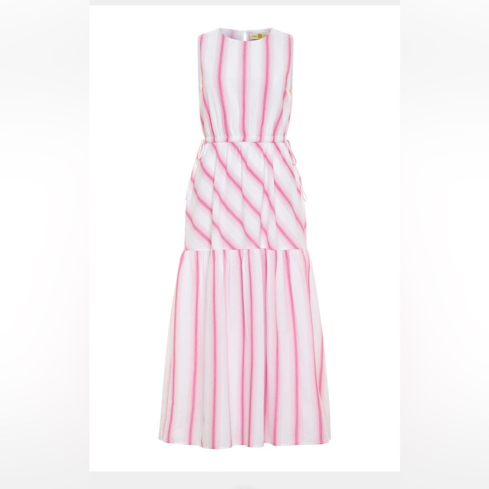 NEW ANNA CATE brand midi dress in pink stripe